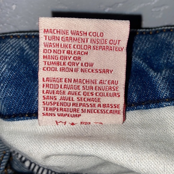 Revice Denim High Rise Light Wash Destroy Distress Button Fly Shorts Size 27 - Picture 10 of 11